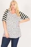 stripe/polka dot top