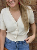 Button Down Short Sleeve Cardigan