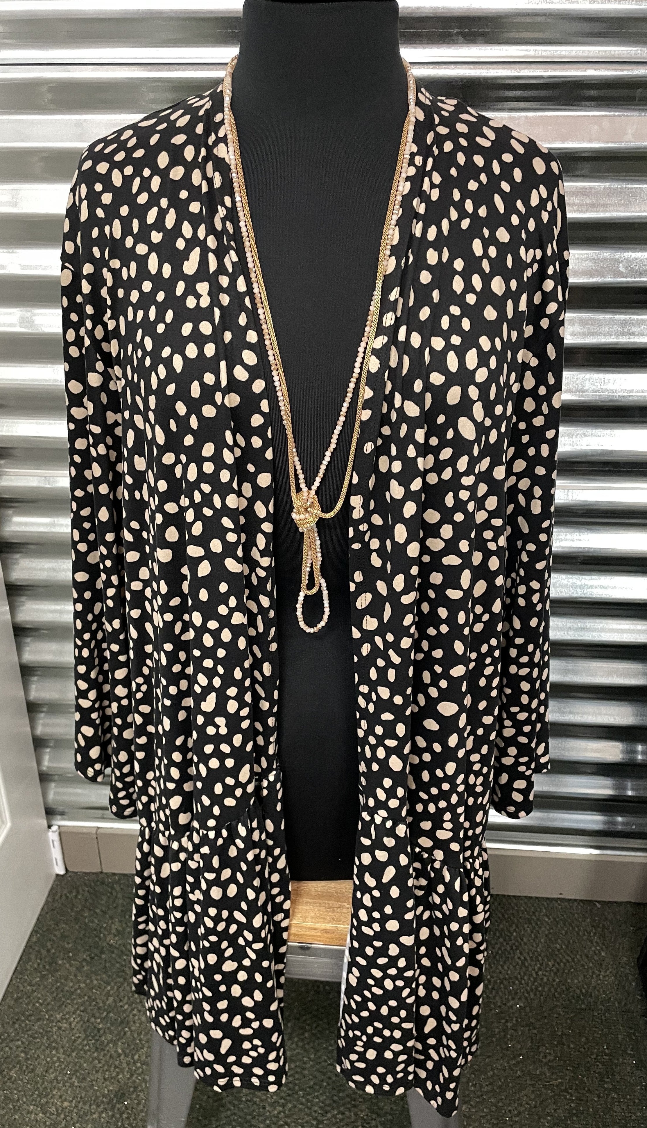 Ruffle Leopard Print Duster