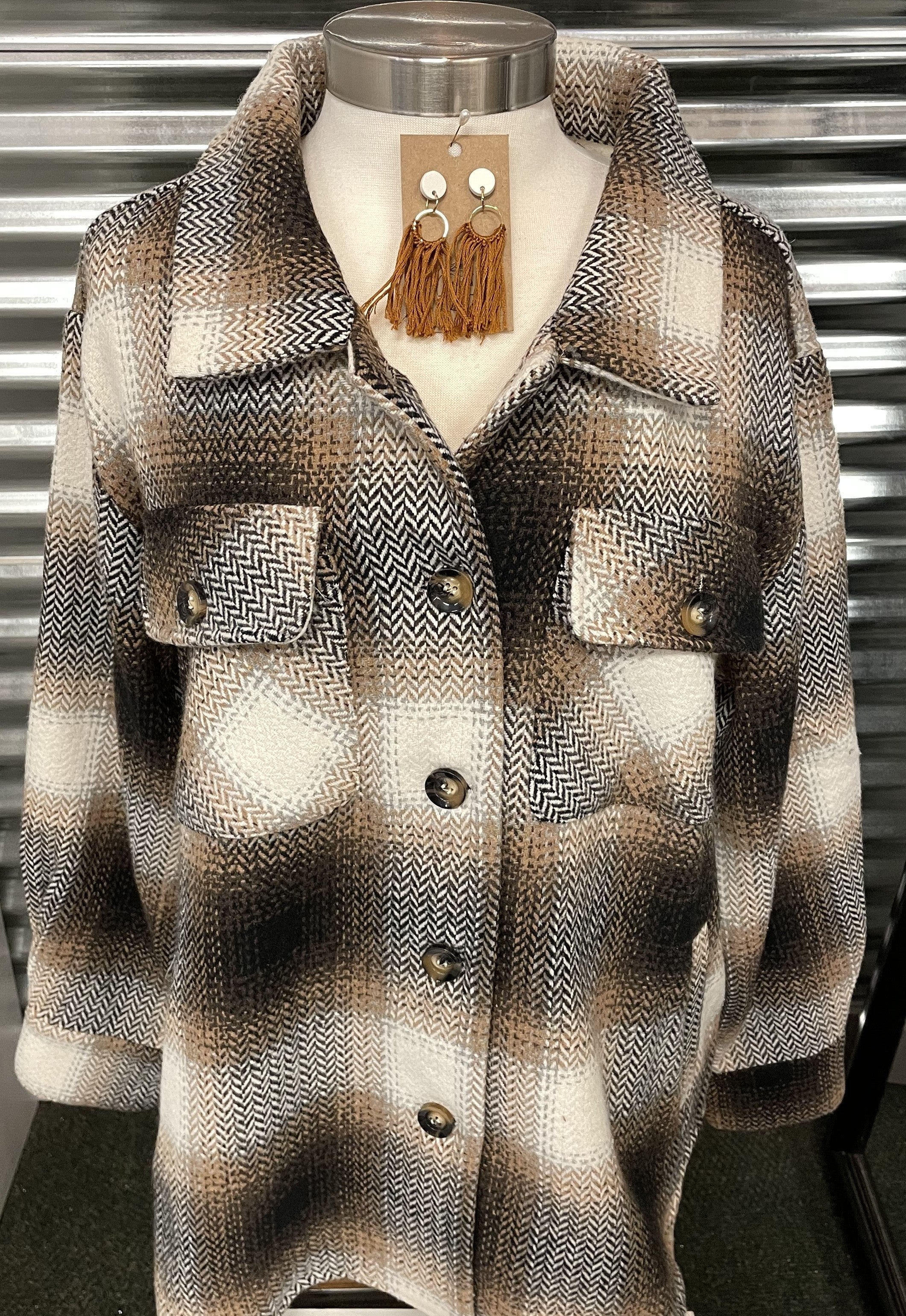 Lg. Checked Shacket