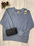 Pigment Dyed Pullover/ Pockets