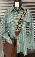 Houndstooth Button Down Top