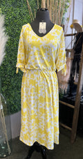 Yellow Tie Sleeve Dress