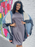 Color Block Poncho