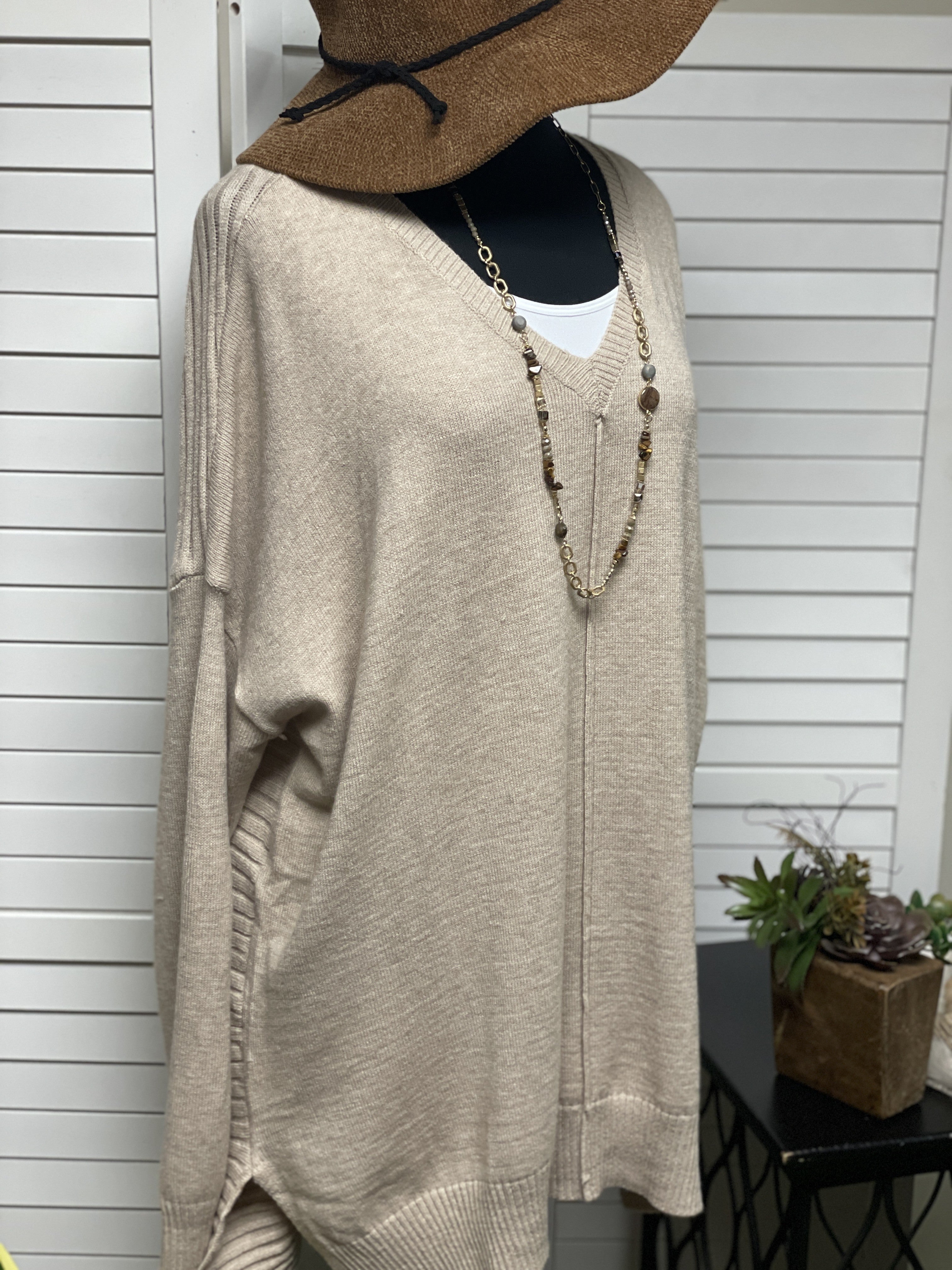 V-neck Loose Fit Sweater