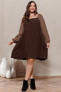 Black Dress w/ Silver Shimmer Sleeves
