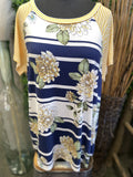 Plus Floral Print Ragland Top