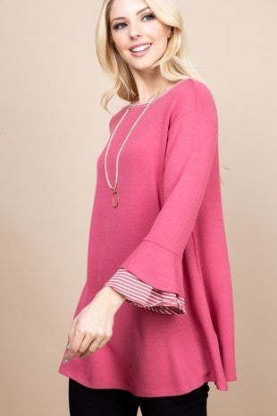 French terry tunic top