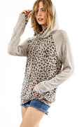 Leopard hoodie w/ thumb holes