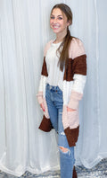 Color Block Popcorn Cardi