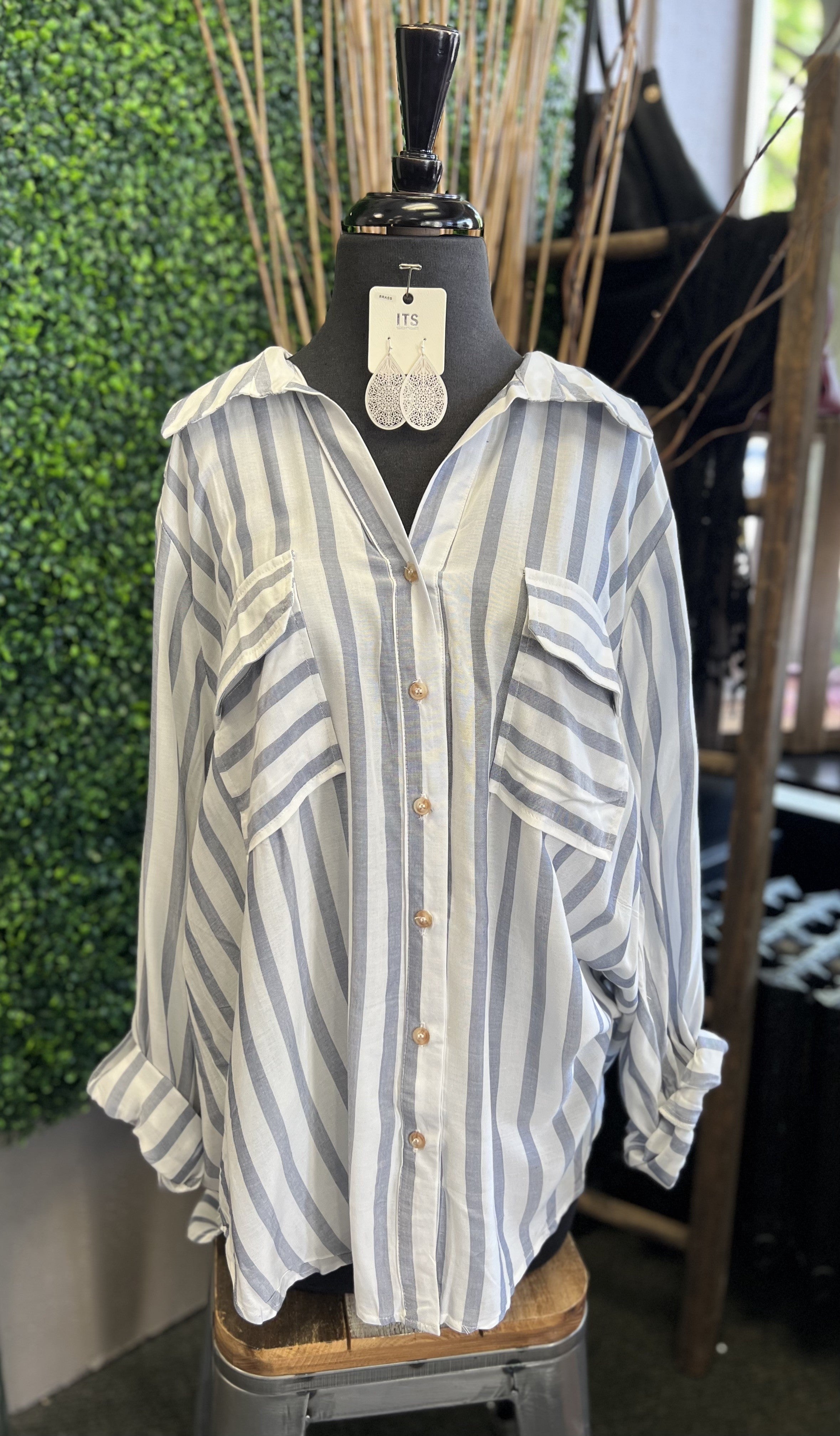 Striped Collared Shirt
