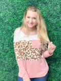 Mauve Animal Print Top