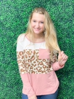 Mauve Animal Print Top