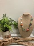 Coral beaded necklace