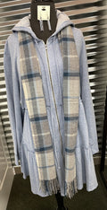 Heathered Knit Tunic Hoodie