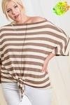mocha striped top