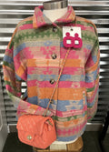 Aztec Button Up Collar Jacket