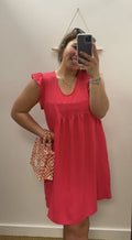 V-neck Sleeveless Dress with Pockets