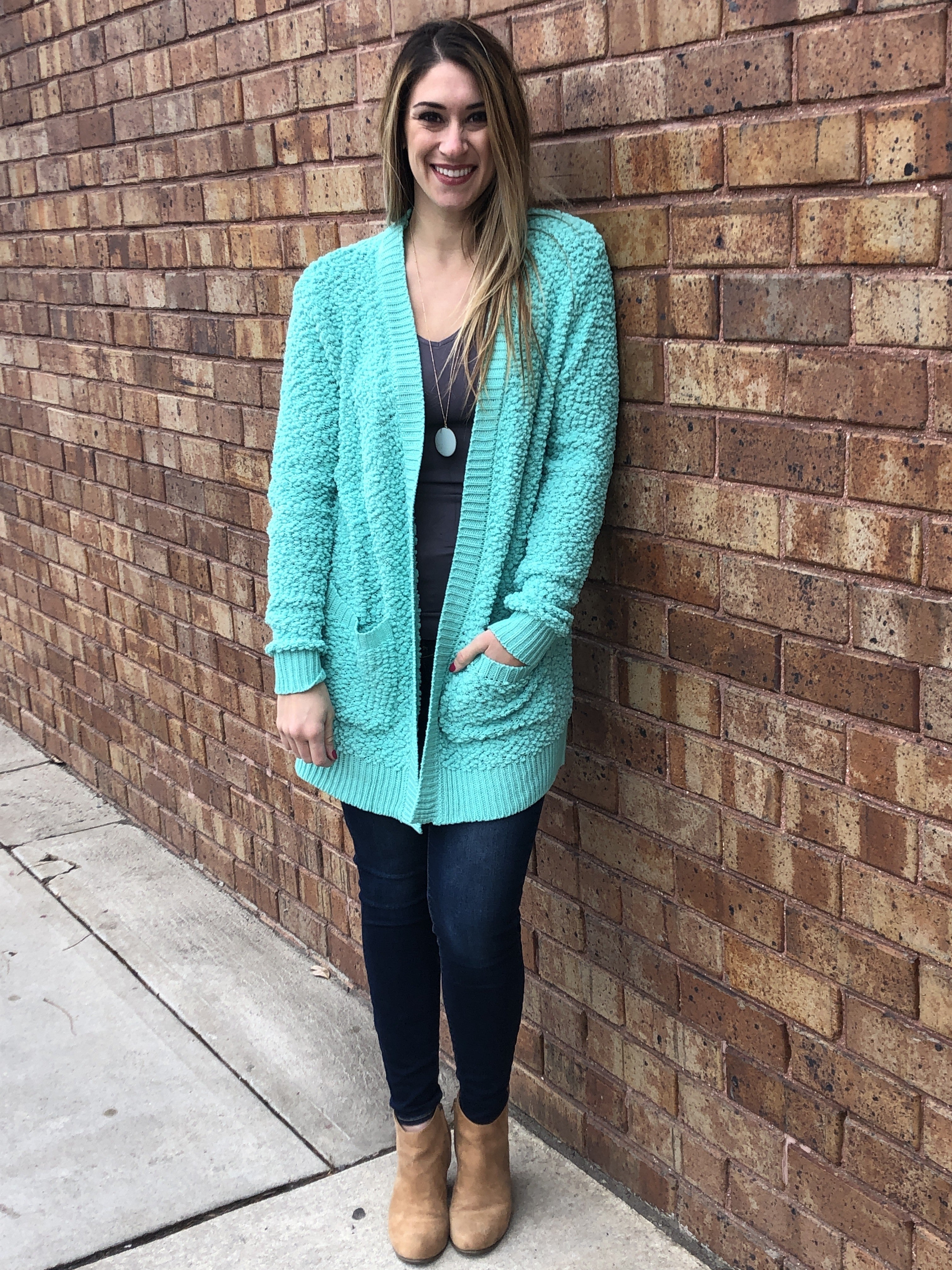 popcorn cardi sweater