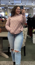 Mauve Polka Dot Sweatshirt