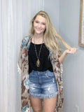 Khaki Floral Kimono