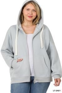 Curvy Zippered Hoodie