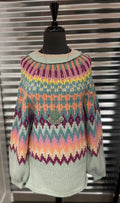Geo Knit Pattern Sweater