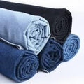 Light wash frayed edge jean skirt