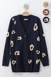 taupe leopard print cardi