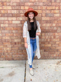 Lace & Crochet Bell sleeve long Cardi