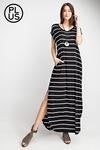 Striped V Neck Maxi dress