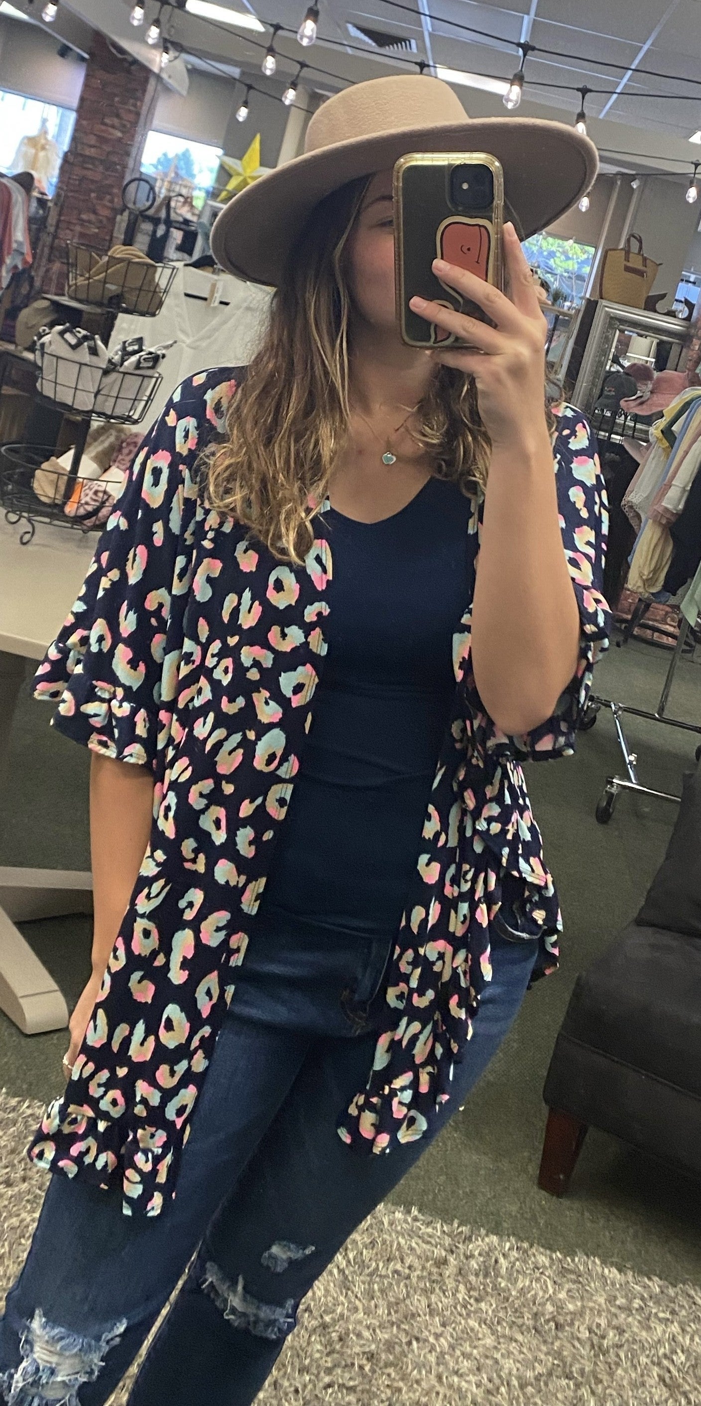 Neon Animal Print Kimono