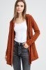 rust cardi hoodie with black ties