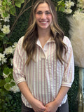 Striped Collared Top