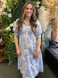 Vintage Garden Shirt Dress