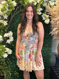 Mix Print V Neck Sundress