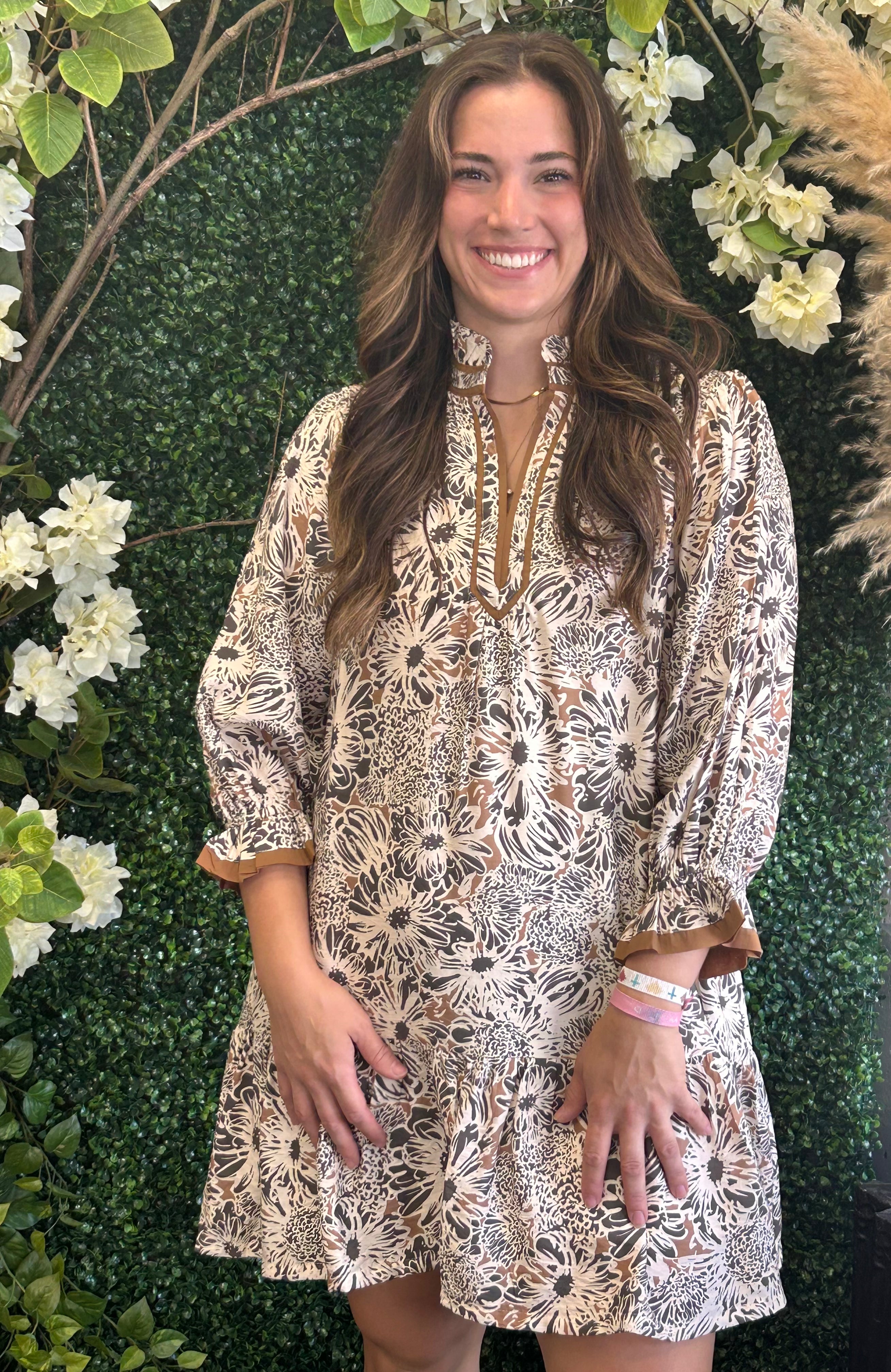 Floral Print Tiered Dress