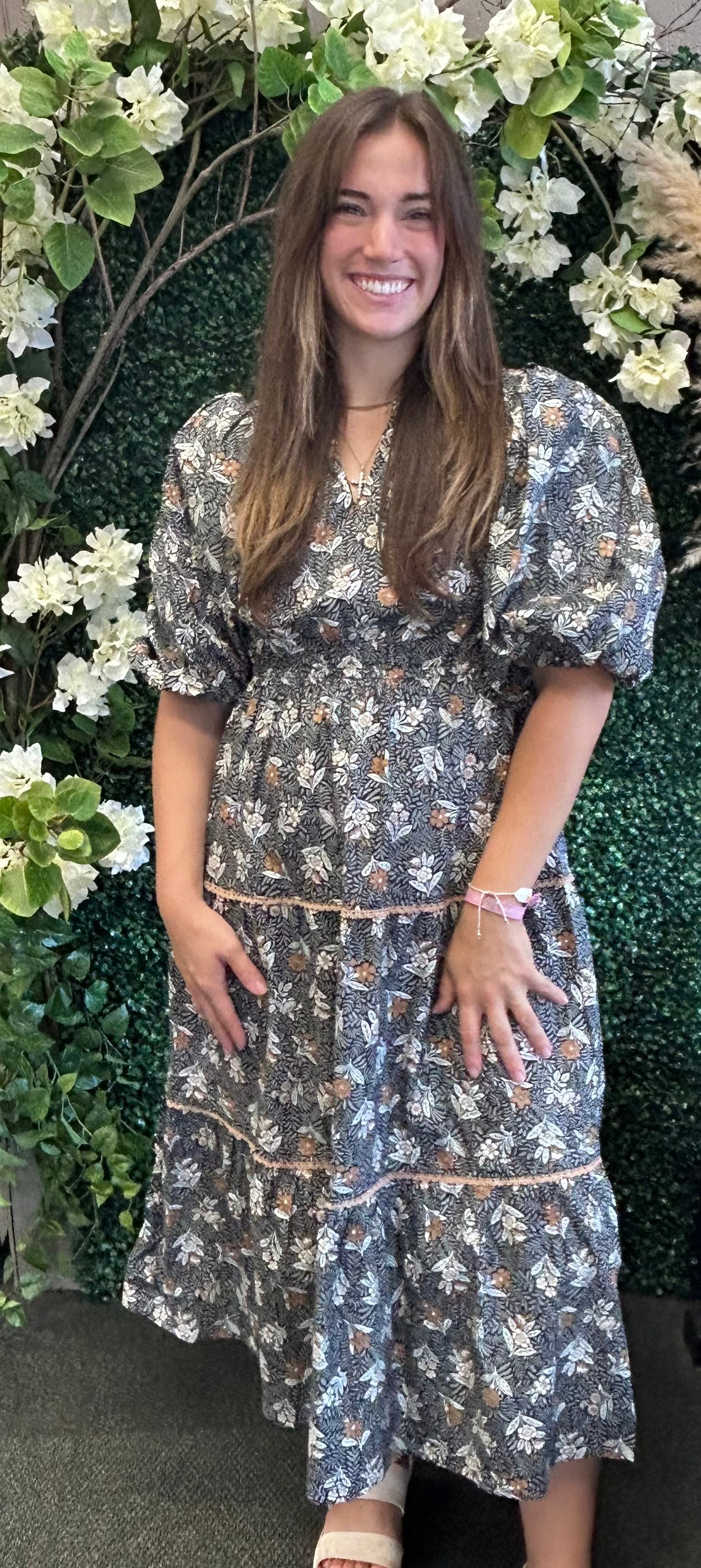 Black Floral Maxi Dress