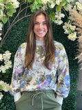Crew Neck Floral Sweatshirt
