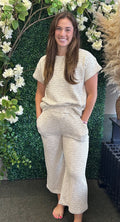 Zigzag Knit Top w/ Relaxed Sleeves
