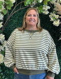 Long Sleeve Striped Crew Neck Shirt
