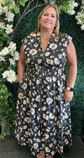 Front Zip Midi Dress