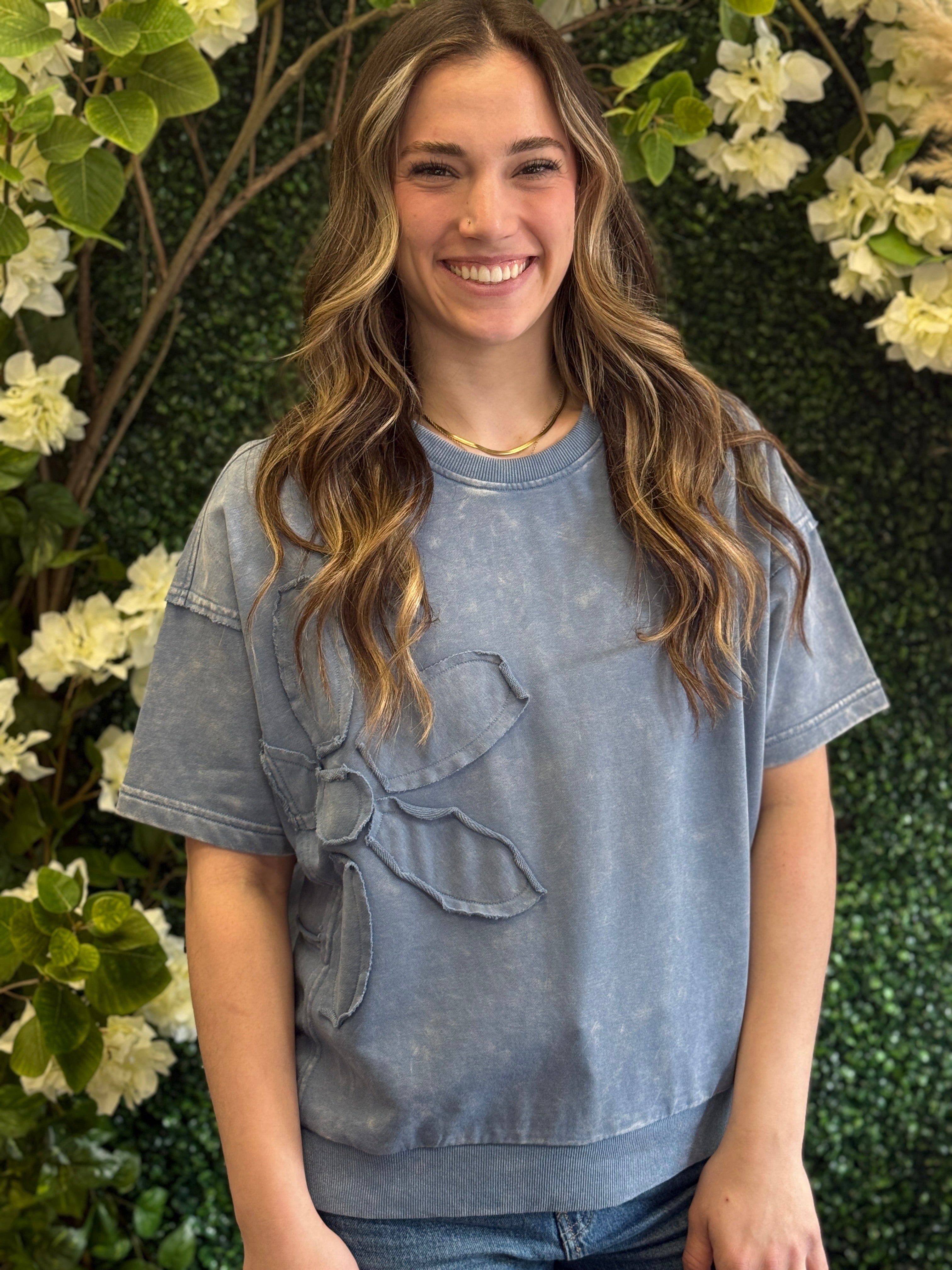 Floral Crew Wash Sweatshirt