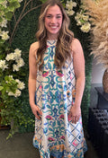 Haulter Midi Dress w/ Pockets