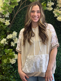 Oatmeal Burnout Floral Top