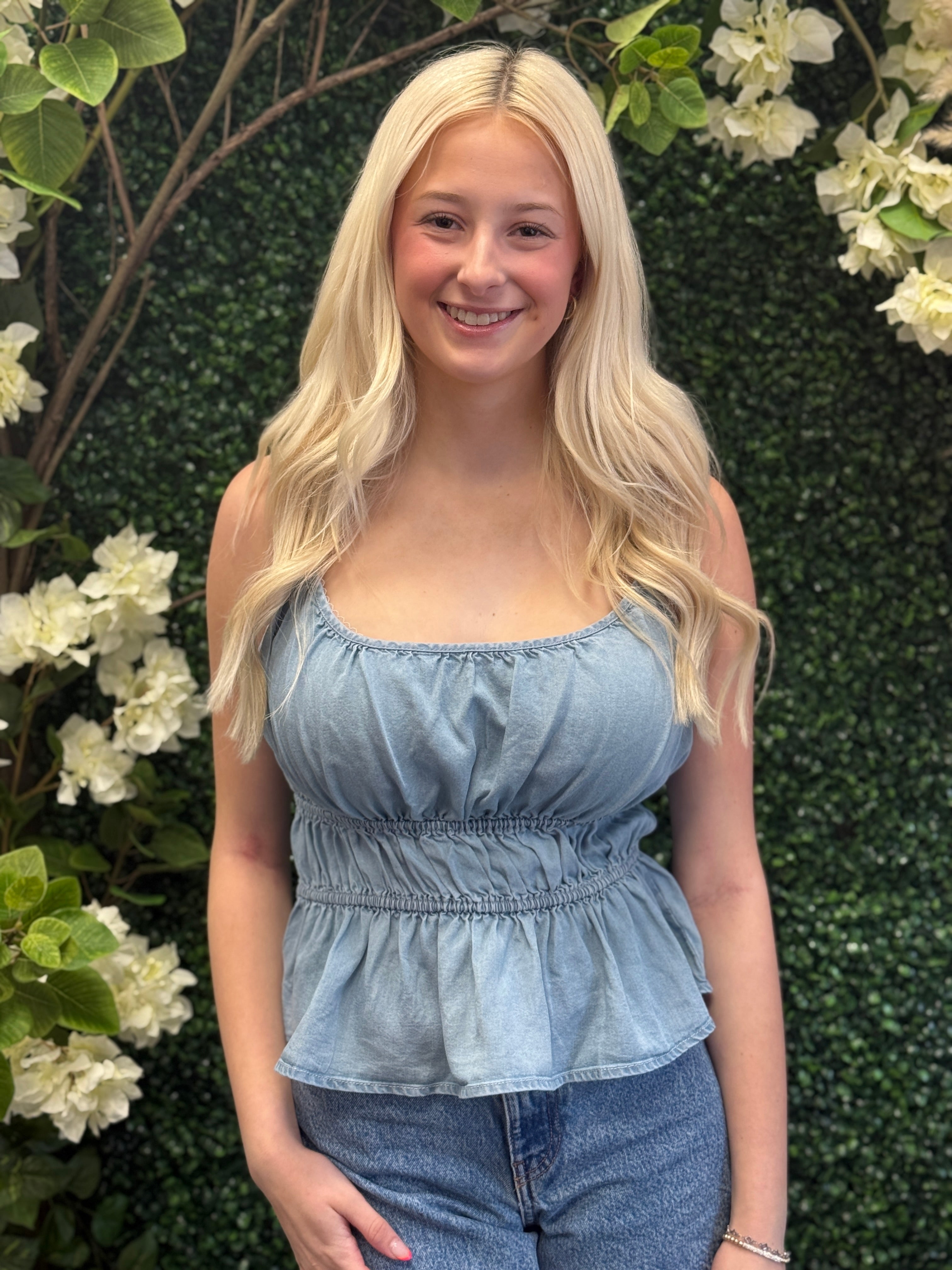 Denim Spaghetti Strap top