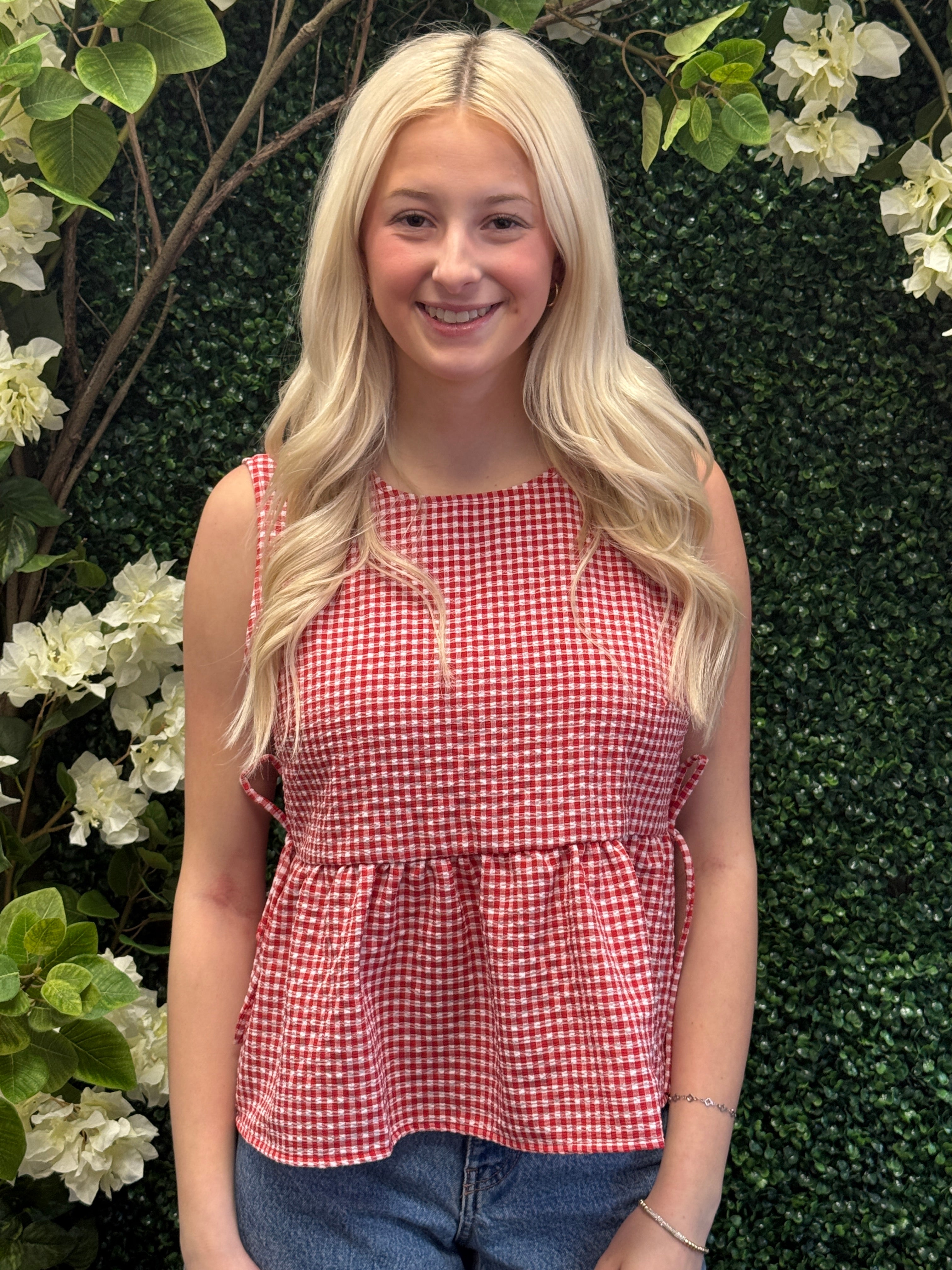 Red Checked Top