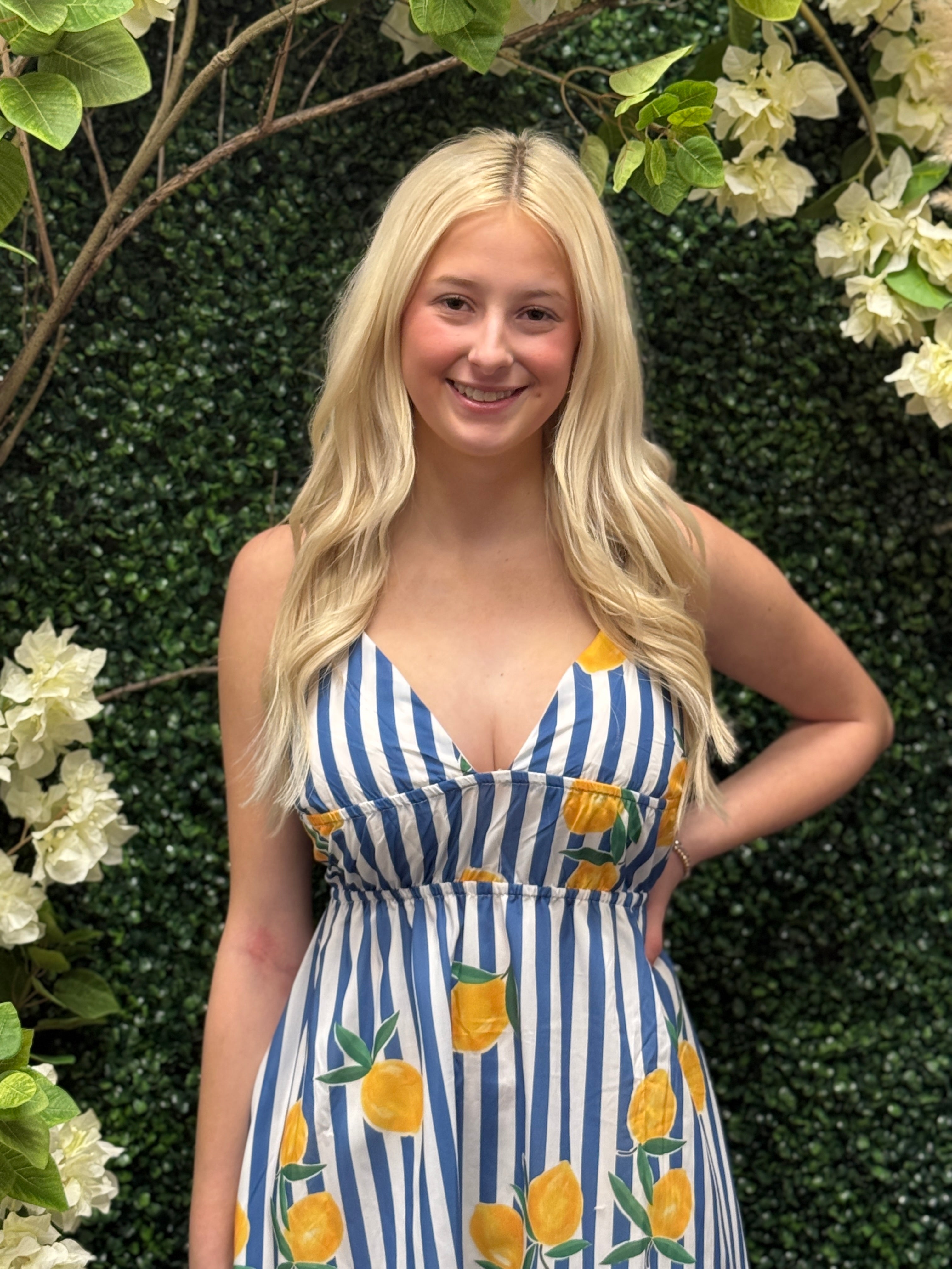Blue Striped Lemon Dress