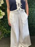 Elastic Waist, Wide Leg Pant