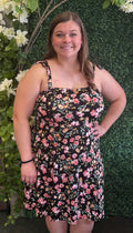 Plus Size Fit And Flare Tie Shoulder Dress